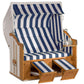 Sonnenpartner XL-2-Sitzer - Strandkorb mit blauen Streifen, atmungsaktive Schutzhülle für Modelle Classic, Konsul, Senator.