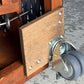 Strandkorbrollen, Terrassenrollen mit Feststeller und Eckplatten 14x14cm