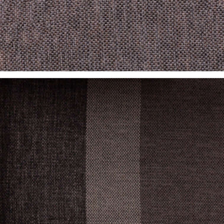 Strandkorb Trendy PURE Wave XL Bullaugen PE seashell Dessin 402 grau – Nahaufnahme des grauen Bezugstoffes mit Struktur und Streifen