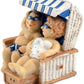 Strandkorb Urlaubspaar, Ostsee, Urlaub, Strand, Mini Strand Korb