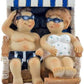 Strandkorb Urlaubspaar, Ostsee, Urlaub, Strand, Mini Strand Korb