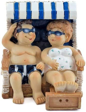 Strandkorb Urlaubspaar, Ostsee, Urlaub, Strand, Mini Strand Korb