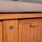Strandkorb deVries PURE Friesland Sylt Detail Teakholz-Korpus mit Stauraum und Polster, hochwertiger Strandkorb aus Teak