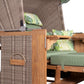Strandkorb deVries PURE Friesland Sylt Teak PE white kubu Dessin 242