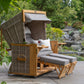 Strandkorb deVries PURE Friesland Sylt Teak PE white kubu Dessin 252