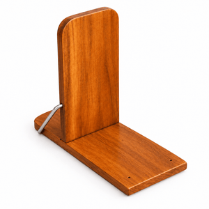 Strandkorb Seitentisch, 1x Klapptisch aus Teak geölt mit V2a Edelstahlbügel