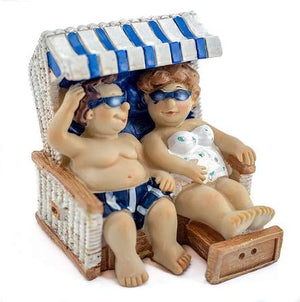 Strandkorb Urlaubspaar, Ostsee, Urlaub, Strand, Mini Strand Korb
