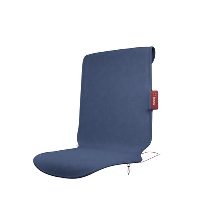 Stoov Heizdecke mit Abschaltautomatik - Kabellose Wärmedecke mit Flex Akku: 1,5 bis 3 Std. Wärme - Elektrische Heizmatte für Stuhl als Sitzauflage & Sitzheizung - Big Hug³ Canvas Blau