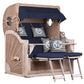 Die Beste 124 - Universal Schutzhülle Teak Safe für Strandkörbe, atmungsaktiv, robust, grün, BTH 124x98x140/153 cm