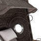 Strandkorb deVries Sailor PURE Teak XL PE stone-grey mit Bullauge und Polstern im Dessin 252, Detailansicht des Oberkorbs