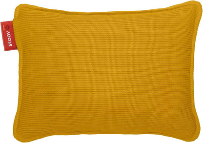 Stoov Heizkissen mit Abschaltautomatik - Kabelloses Wärmekissen mit Standard Akku: 2 bis 4 Std. Wärme - Elektrische Wärmflasche für Rücken & Nacken - Ploov¹ 45x60 cm Gestrickt Gelb