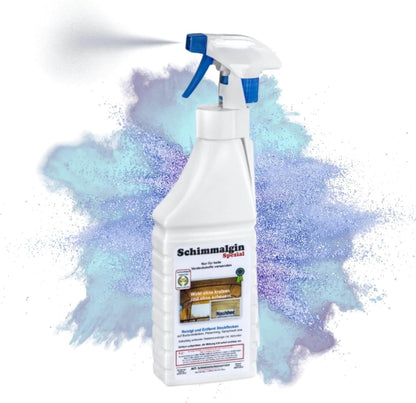 Generisch Schimmalgin Spezial Stockfleckenreiniger 1L Schimmelentferner Stoffe Outdoorstoffe Boot Markise Plane Vogelkot Moder Moos Textilien zahlreiche organische Verschmutzungen