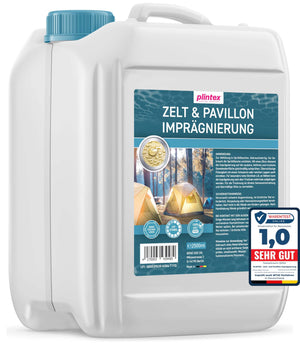 PLINTEX® Zelt & Pavillon Imprägnierung 580ml - Imprägnierspray für Zelte, Markisen, Sonnenschirm oder Pavillons - effektiver Flächen- & Nahtdichter für Zelte - dermatologisch getestet & atmungsaktiv