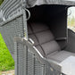 Komplettpaket Strandkorb Sonnenpartner Modell Classic PE onix, Dessin Panama Negro anthrazit