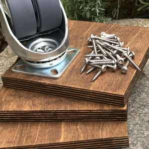 Strandkorb Zubehör Strandkorbrollen - hochwertige Rollen und Schrauben für Strandkorb-Bau und Mobilität.