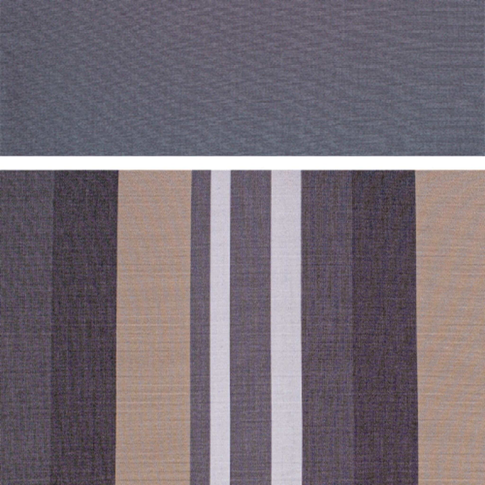 Strandkorb Stoffmuster Dessin 158 grau beige gestreift für devries Aruba XL Rope anthracite