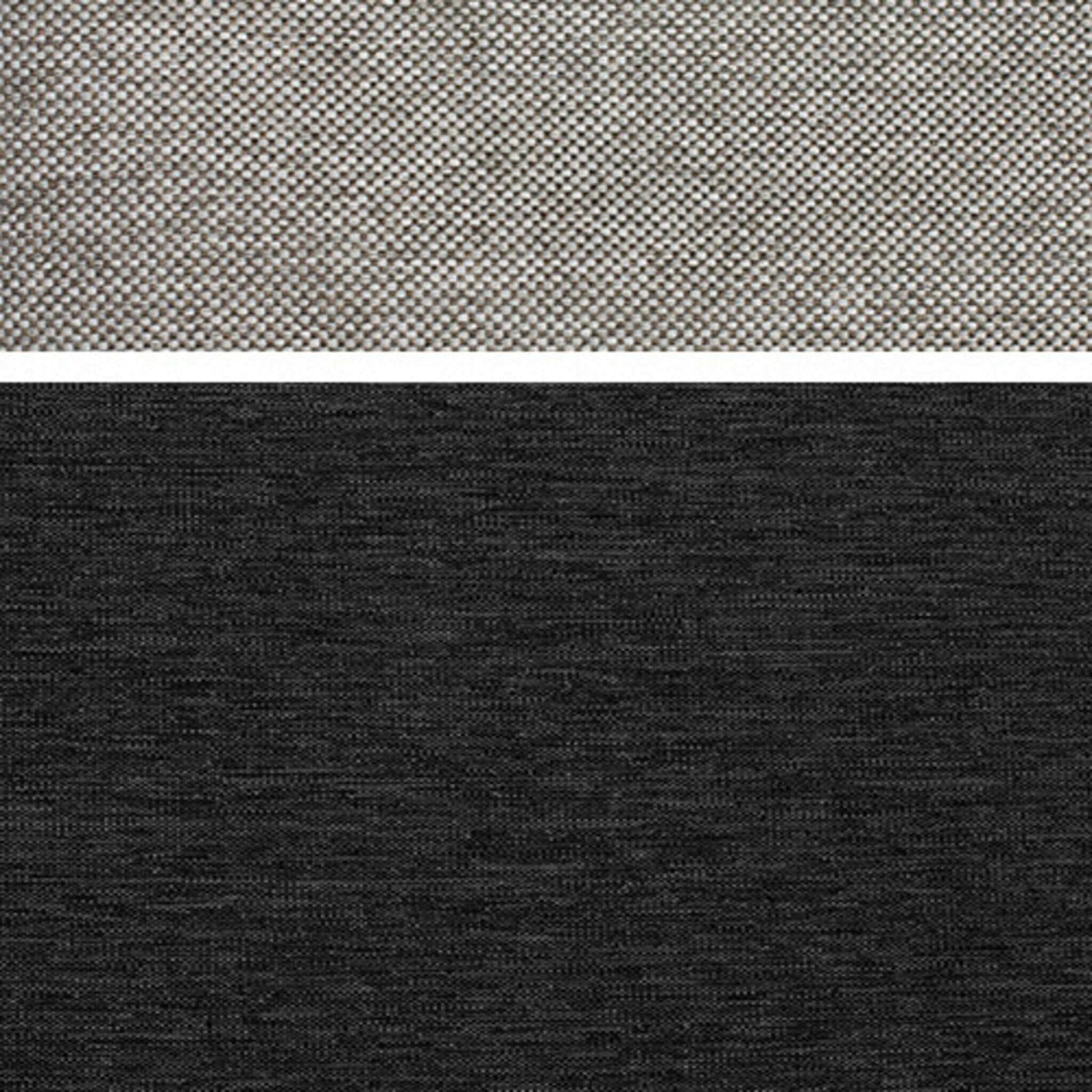 Strandkorb Trendy PURE Wave XL Bullaugen PE grisuem Dessin 513 schwarz grau – detailansicht des schwarz grauen bezugstoffes