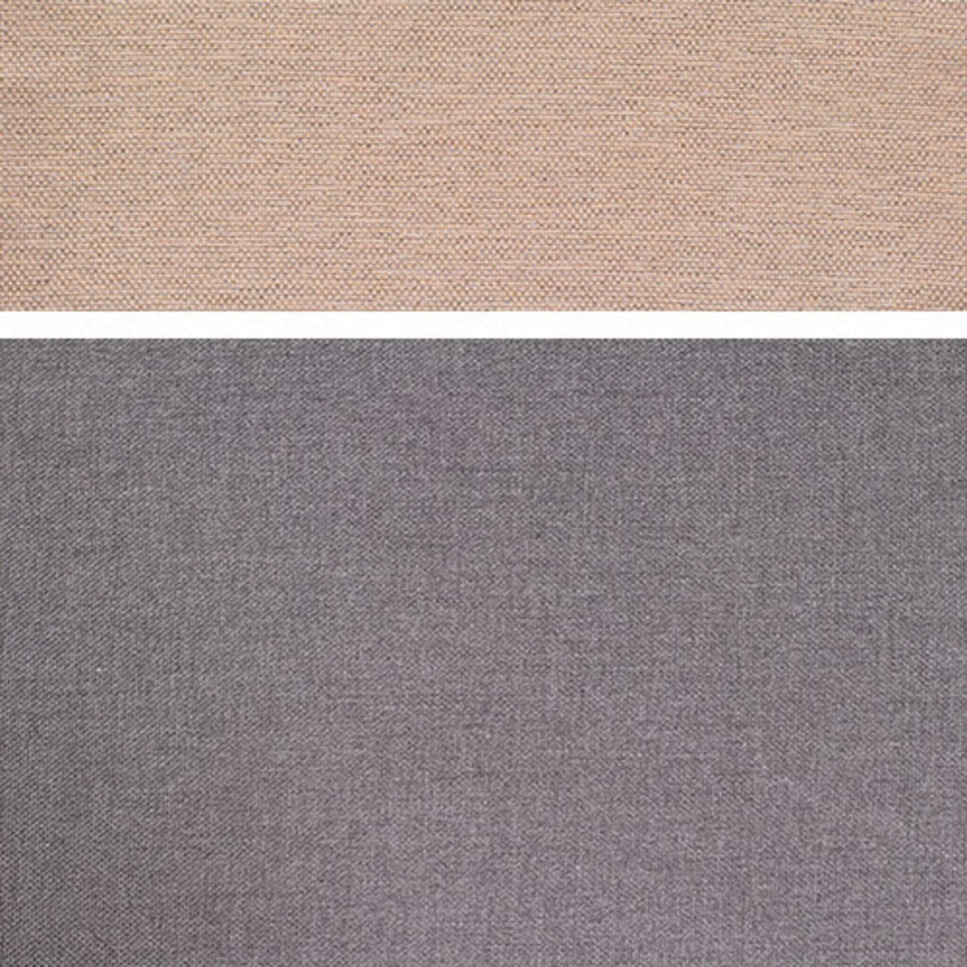 Strandkorb Stoff Dessin 751 creme mit zweifarbigem Bezug in Beige und Grau für Modell Trendy Trend 45