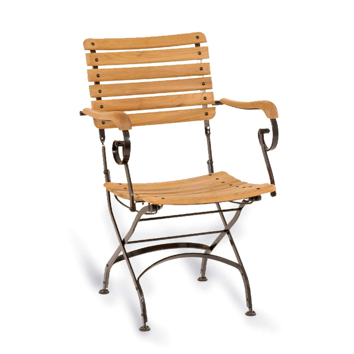 Oxford Klappsessel Teak Stahl schwarz