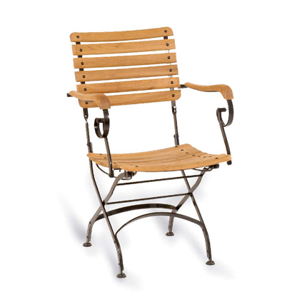 Oxford Klappsessel Teak Stahl schwarz