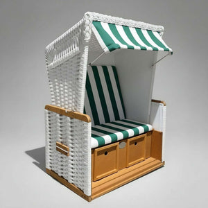 Kinder Strandkorb grün weiss