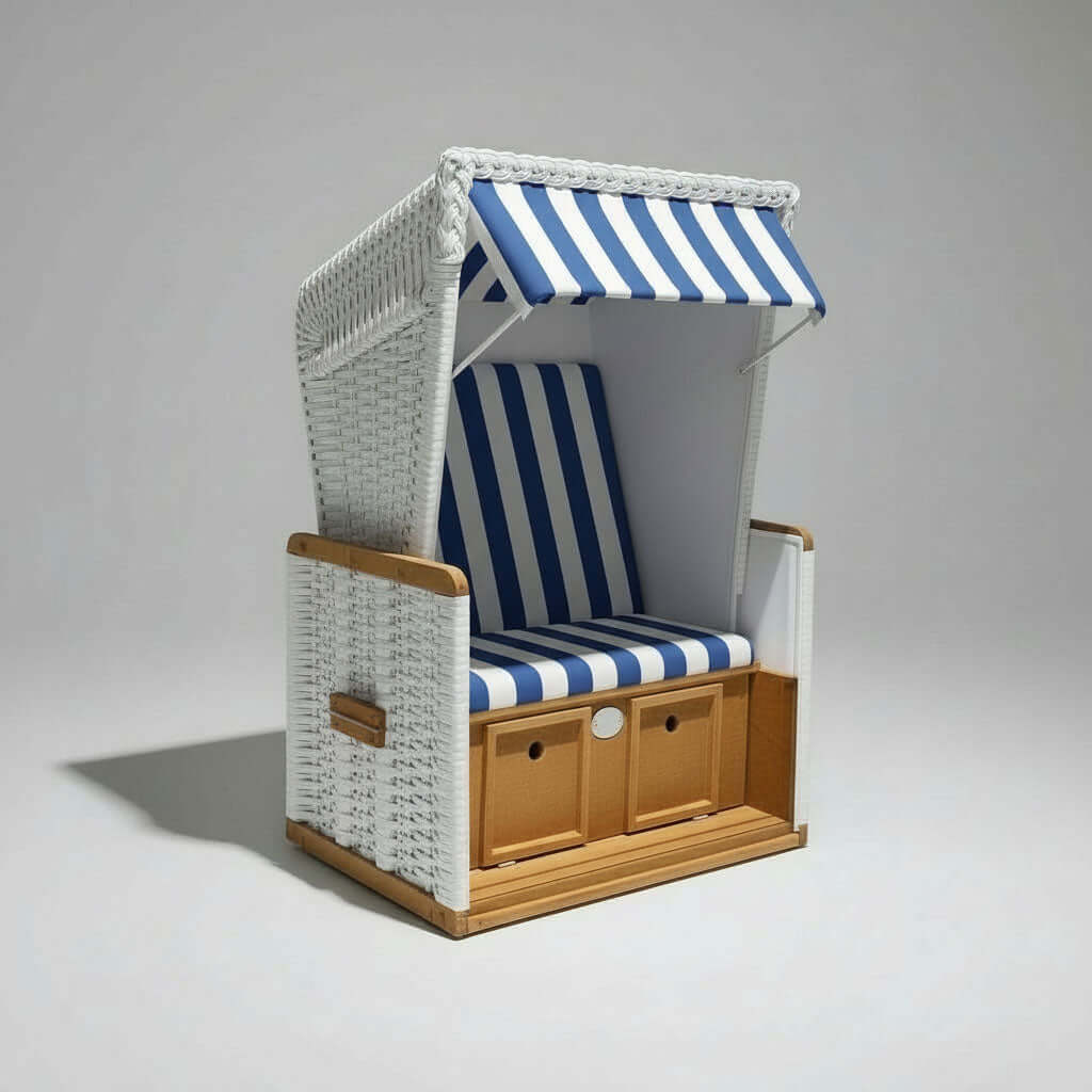 Kinder Strandkorb in blau weiss