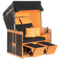 Strandkorb Konsul schwarz orange: eleganter Strandkorb für zwei Personen mit ergonomischer Konstruktion und robustem Design.