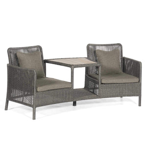 Luna Duo-Lounge 2-Sitzer Gartenmöbel PE light coal