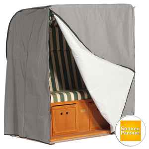Sonnenpartner 1-Sitzer - atmungsaktive Schutzhülle in grau für Strandkorb, passend für Modelle Classic, Konsul, Senator, Präsident.