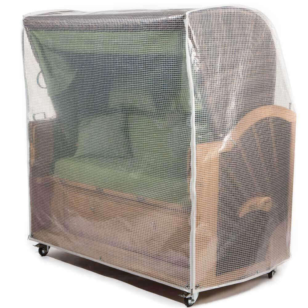 Universal Schutzhülle 140 Gittergewebe mit transparentem Design zum Schutz von Möbeln, BTH 140x100x168/137 cm.