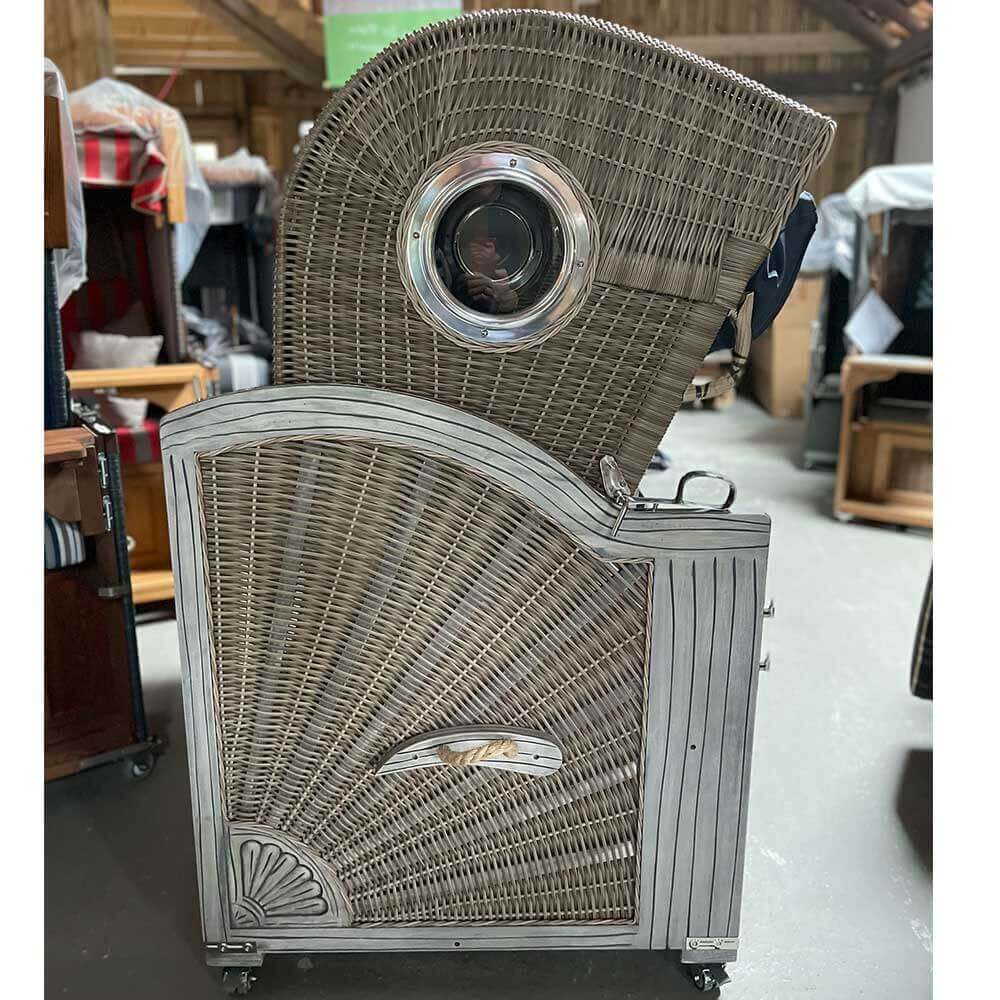 Universal Schutzhülle Teak Safe für Strandkörbe, atmungsaktiv, robust, grau, BTH 135x95x140/157 cm