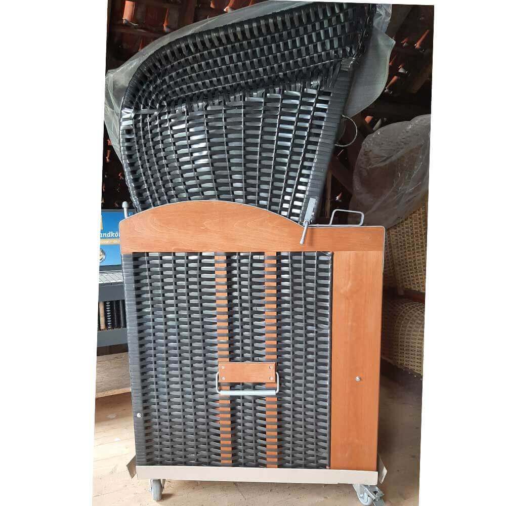 Universal Schutzhülle für Strandkorb Profil Nr. 10, hellgrau, atmungsaktiv, ganzjähriger Wetterschutz auf Rollen