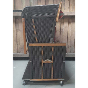 Seitansicht Strandkorb Profil Nr. 11, passend für Universal Schutzhülle hellgrau, ganzjähriger Wetterschutz