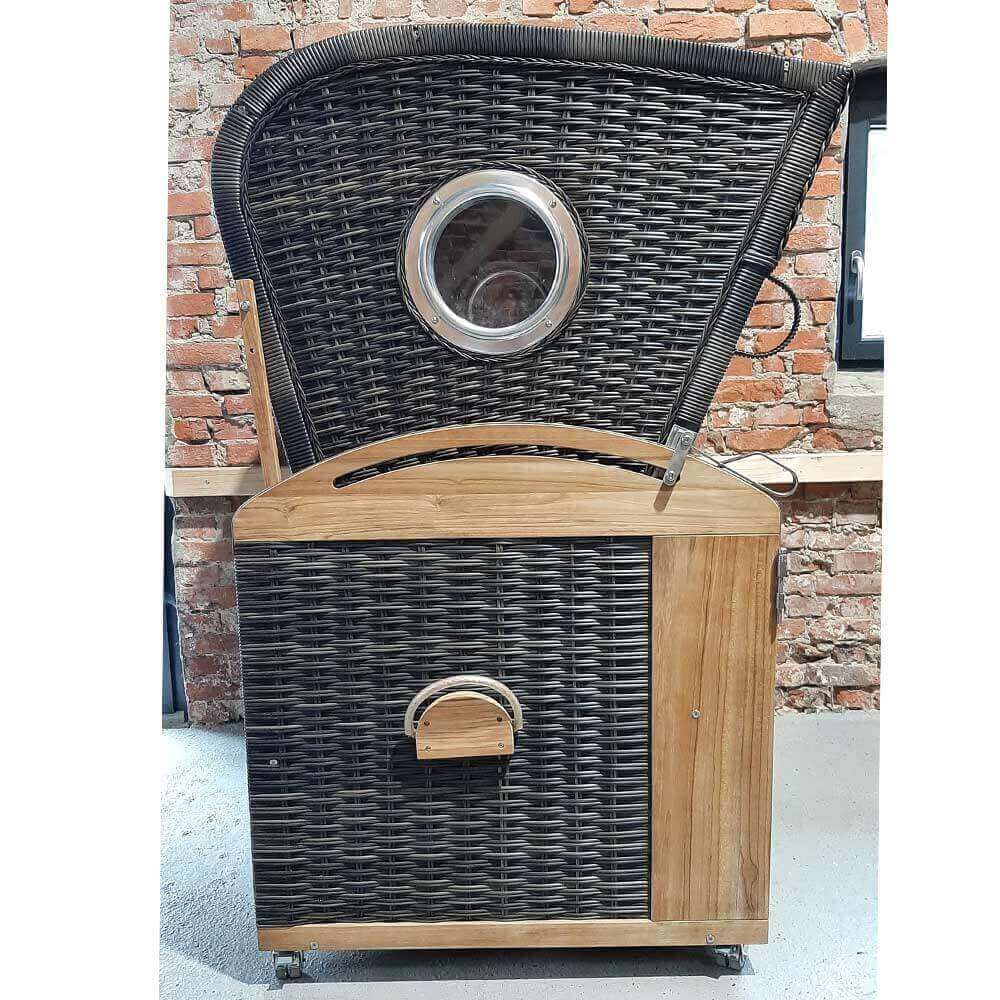 Schutzhülle für Strandkorb Profil Nr. 20, hellgrau, ganzjähriger Schutz für hochwertigen Strandkorb im Garten oder auf der Terrasse