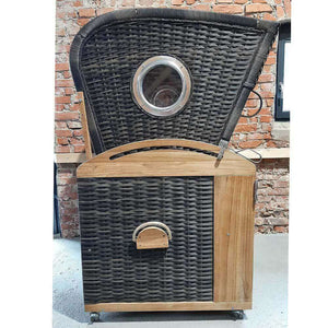 Schutzhülle für Strandkorb Profil Nr. 20, hellgrau, ganzjähriger Schutz für hochwertigen Strandkorb im Garten oder auf der Terrasse