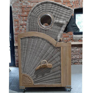 Universal Schutzhülle für Strandkorb, atmungsaktive Schutzhülle in grau, geeignet für BTH 135x95x140/157 cm.