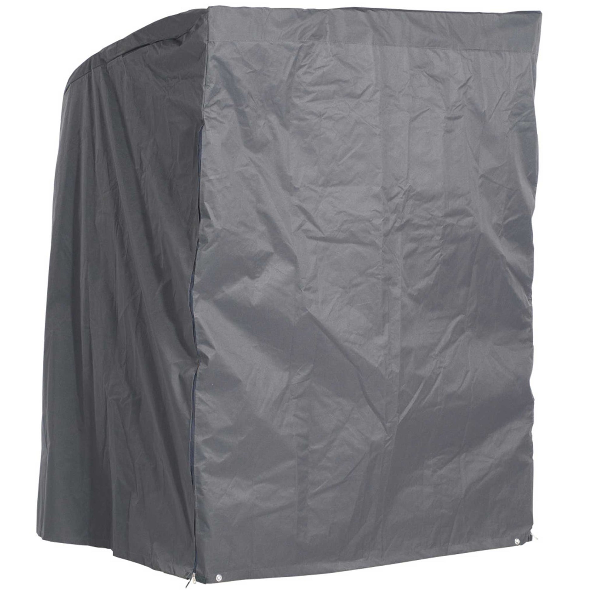 Strandkorb Sonnenpartner XL-2-Sitzer mit anthraziter Schutzhülle aus leichtem Polyestergewebe als Sommerhülle gegen Regen und Staub