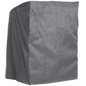 Strandkorb Sonnenpartner XL-2-Sitzer mit anthraziter Schutzhülle aus leichtem Polyestergewebe als Sommerhülle gegen Regen und Staub