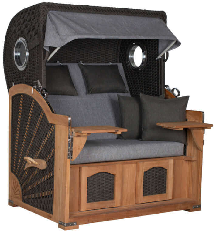 Strandkorb Aruba in dunkelgrau