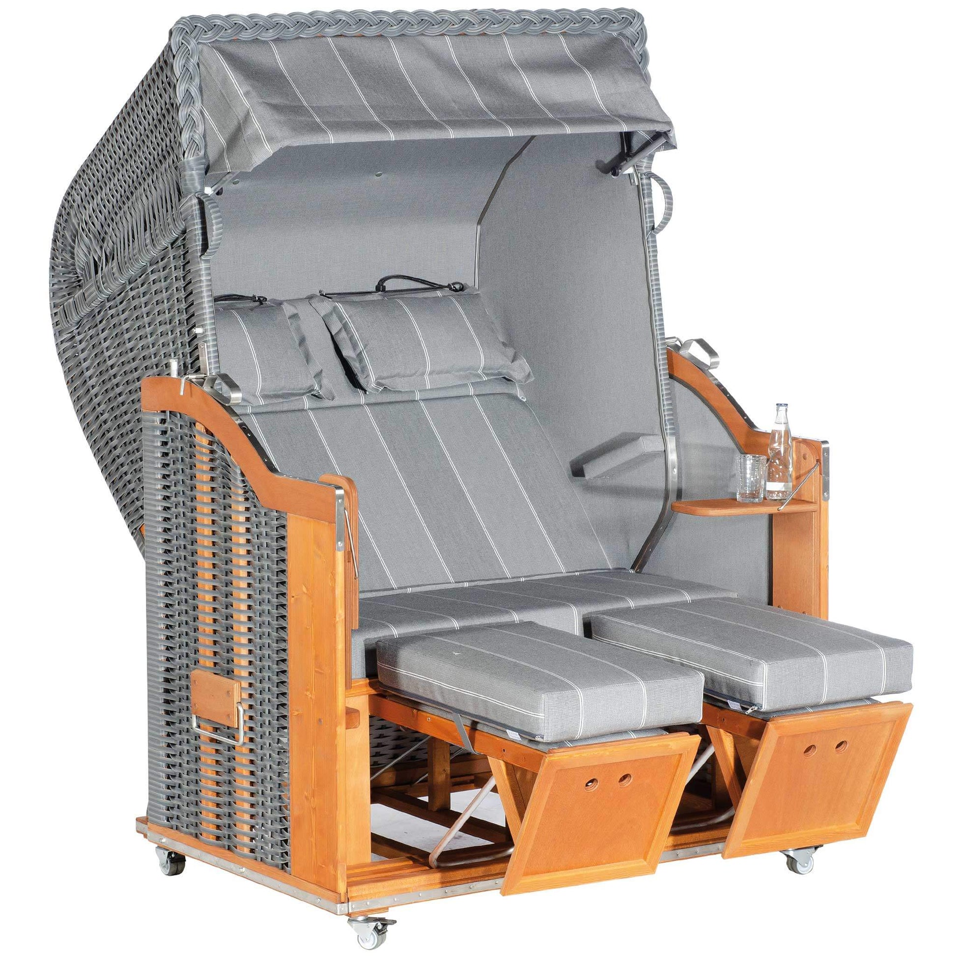 Strandkorb Classic grau im Dessin 198