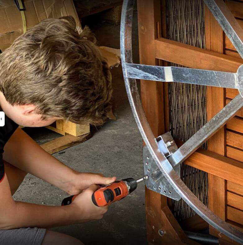 89x89 cm StrandkorbDreher, Drehteller feuerverzinkt mit Befestigungsschrauben - Strandkorb Prieß