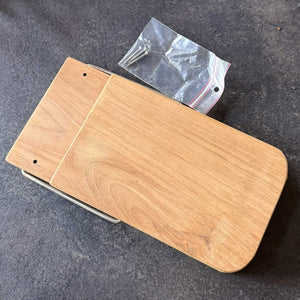 Teak Seitentisch Klapptisch aus Holz, ca. 16x25 cm mit Schrauben für Strandkorb