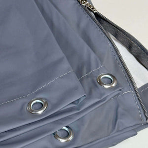 Schutzhülle TeakSafe grau mit Ösen und Reißverschluss für Strandkorb Albatros und Rustikal, atmungsaktive Abdeckung