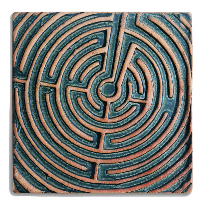 2020 Labyrinth des Garten quadratische Ton Fliese 19x19 cm, frostsichere dekorative Fliese für den Außenbereich
