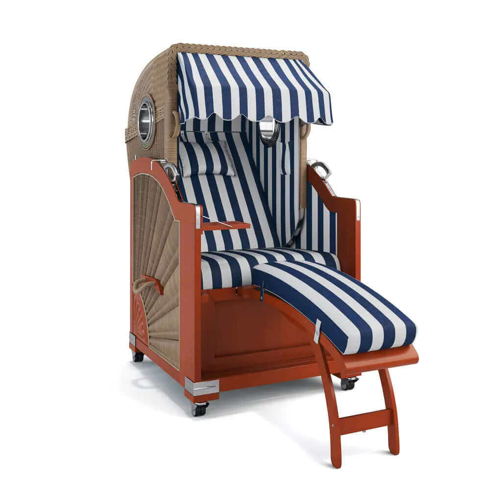 Strandkorb List Mahagoni 85cm Rattangeflecht Dessin Hamburg 45925 - Strandkorb Prieß