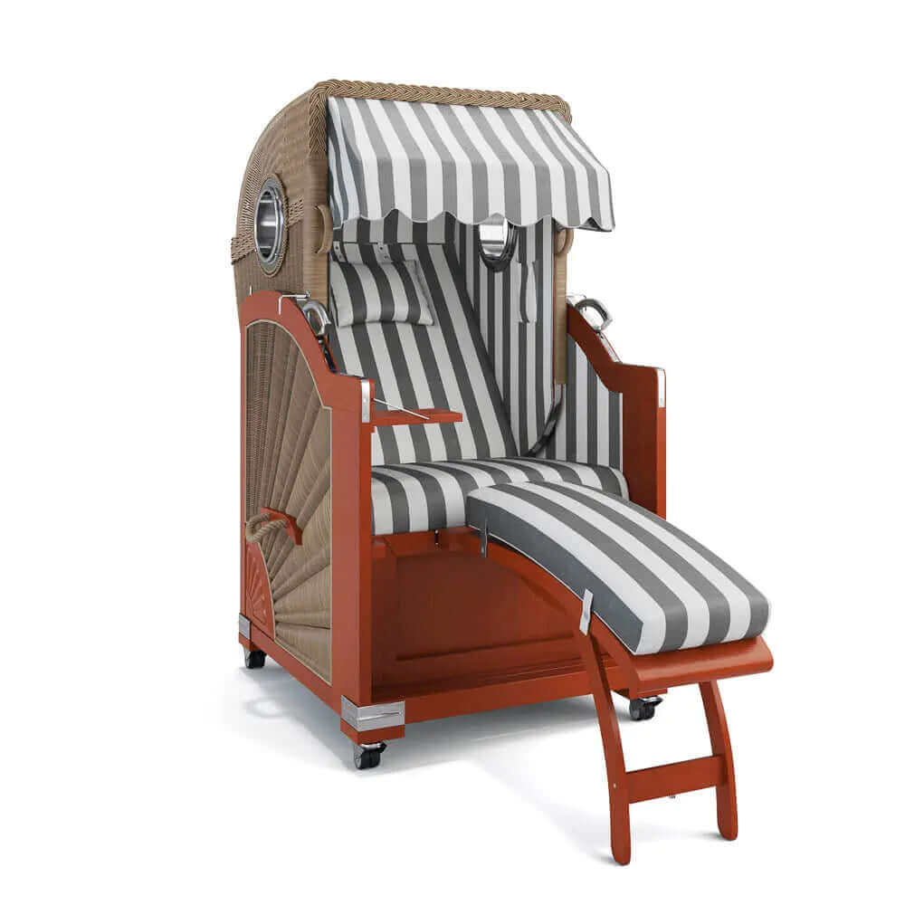 Strandkorb List Mahagoni 85cm Rattangeflecht Dessin Hamburg 45991 - Strandkorb Prieß