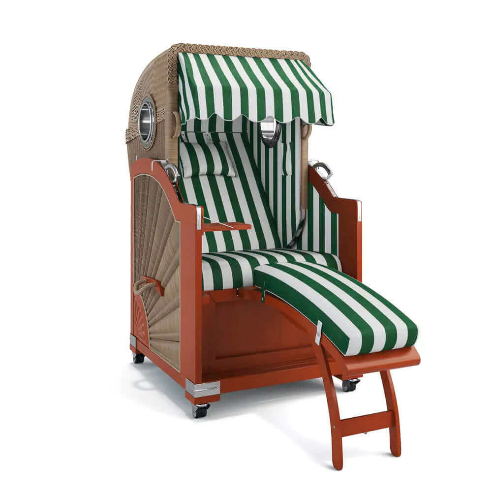 Strandkorb List Mahagoni 85cm Rattangeflecht Dessin Hamburg 45926 - Strandkorb Prieß