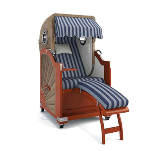 Strandkorb List Mahagoni 85cm Rattangeflecht Dessin Ibiza 64205 - Strandkorb Prieß