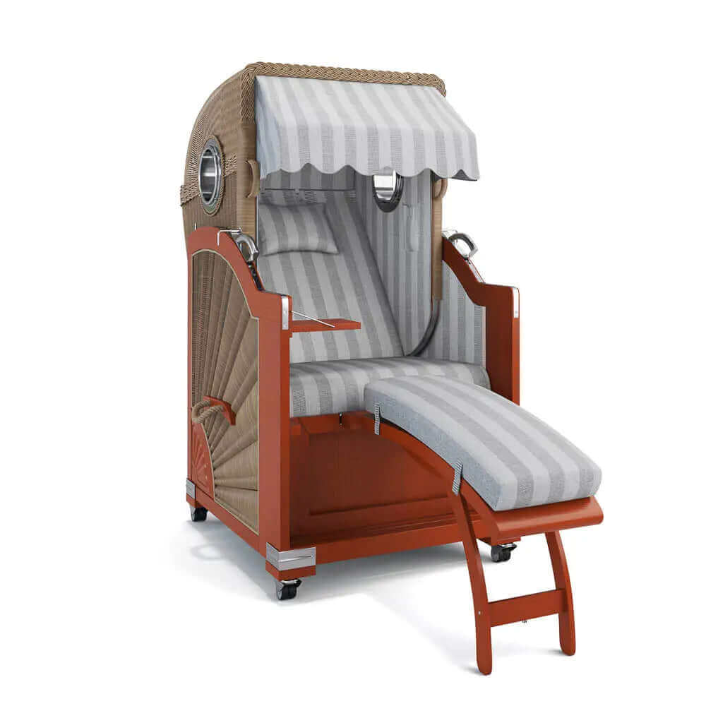 Strandkorb List Mahagoni 85cm Rattangeflecht Dessin Innsbruck 42655 - Strandkorb Prieß