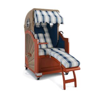 Strandkorb List Mahagoni 85cm Rattangeflecht Dessin Maspalomas 26105 - Strandkorb Fachhandel Prieß